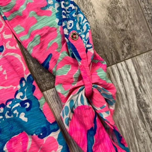 Lilly Pulitzer Women's Pink and Blue Shirt - Picture 5 of 11